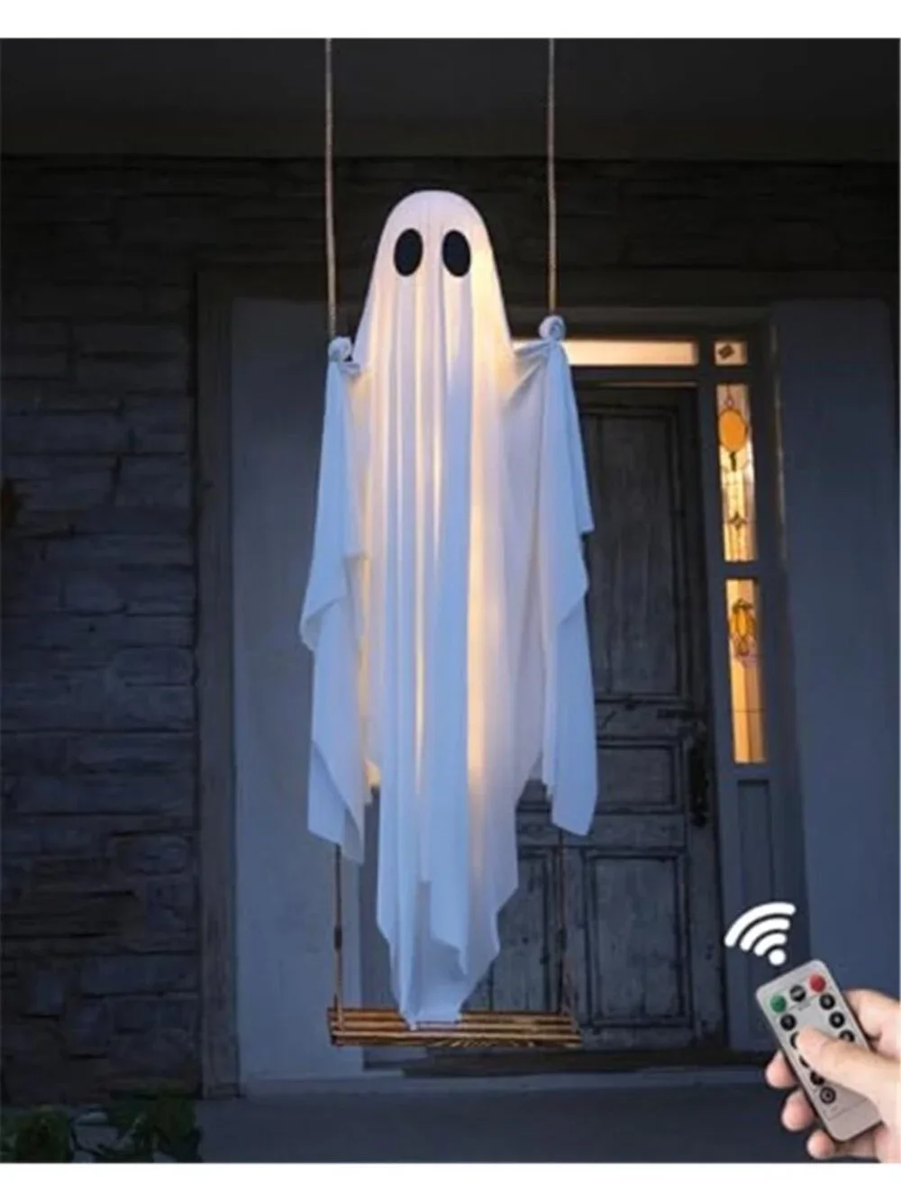 Halloween Decorations Outdoor - 5 FT Large Hanging Swing Ghost Halloween Decor